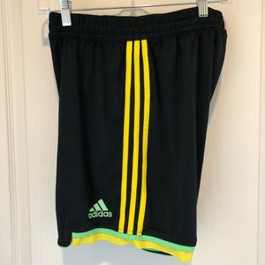 Men’s Adidas Soccer Shorts - Gray/green/medium